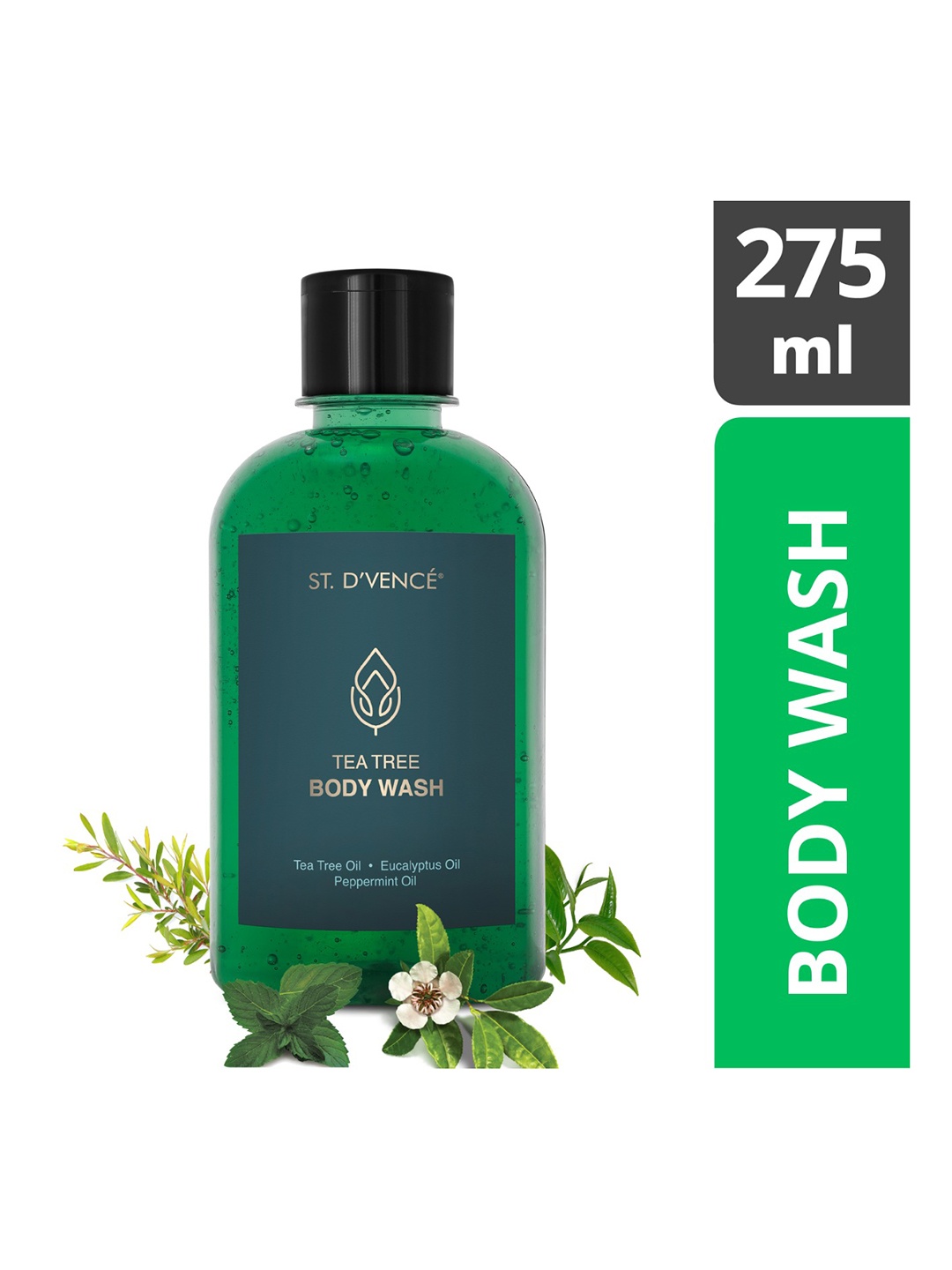

ST. DVENCE Unisex Tea Tree Bath & Body Wash 275ml, Green