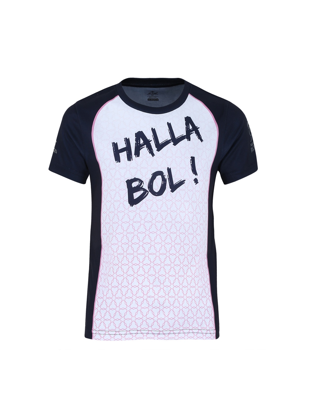 

Alcis Boys Rajasthan Royals White Printed Round Neck Cricket T-shirt