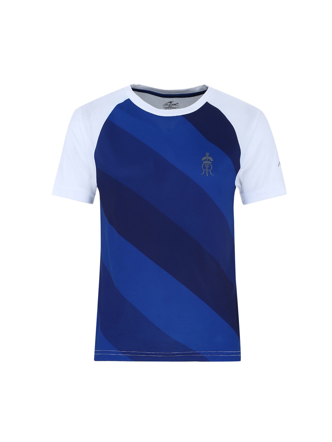

Alcis Boys Rajasthan Royals Blue Striped Round Neck T-shirt