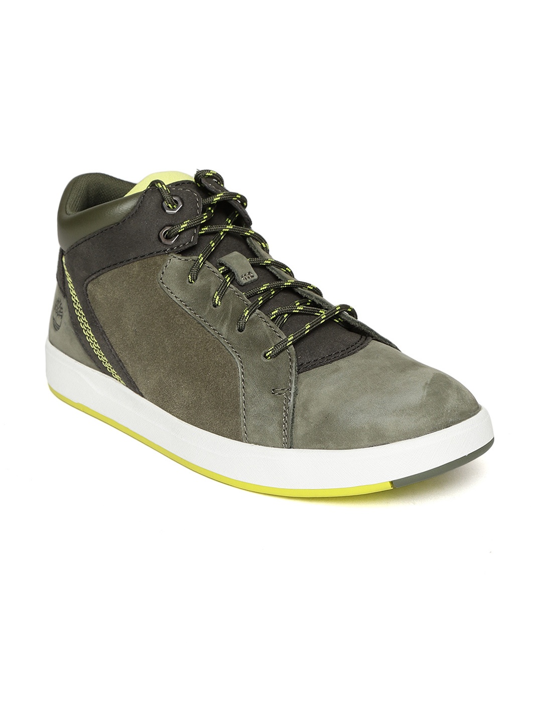 

Timberland Kids Olive Green Davis Leather Sneakers
