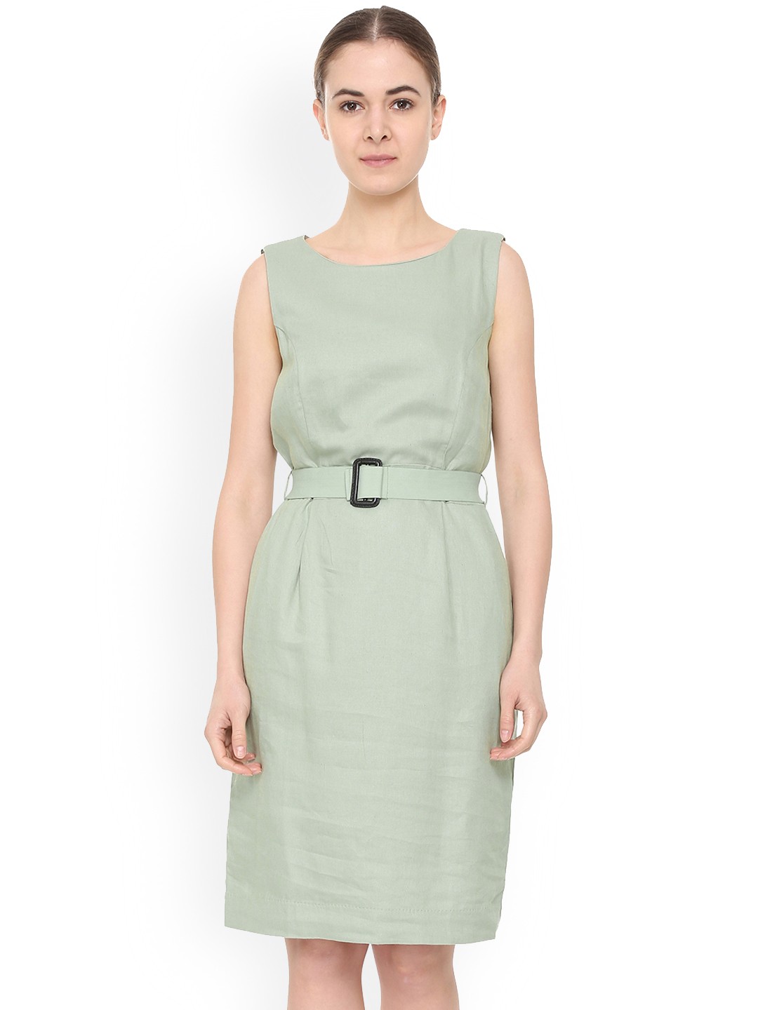 

Van Heusen Woman Women Grey Solid Sheath Dress