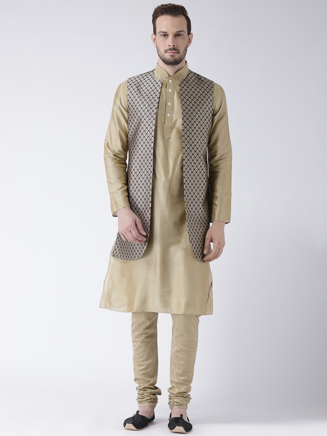 

KISAH Men Indowestern Sherwani Set, Taupe