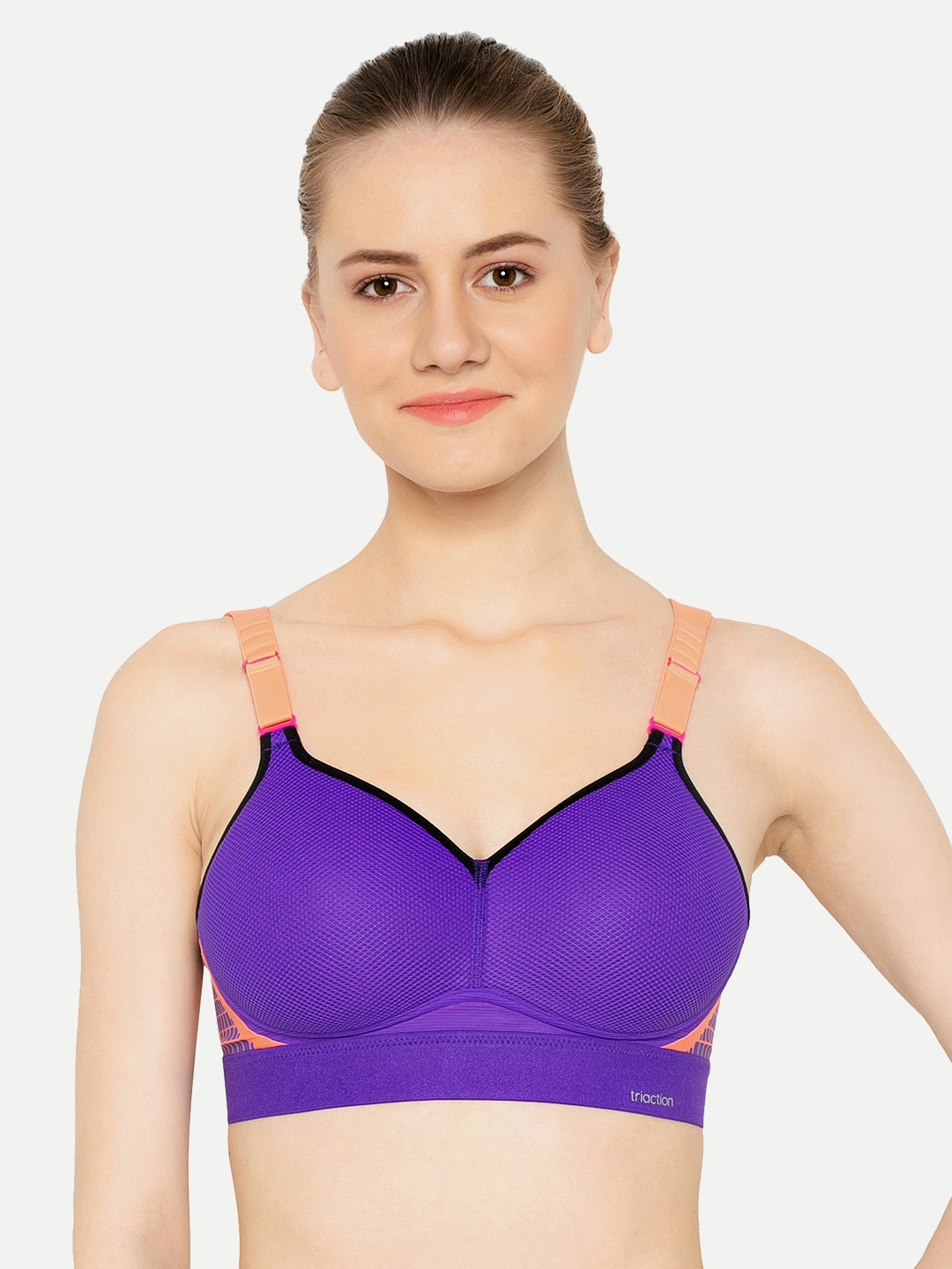 

Triumph Triaction Hybrid Lite Padded Wireless High Bounce Control Sports Bra, Purple