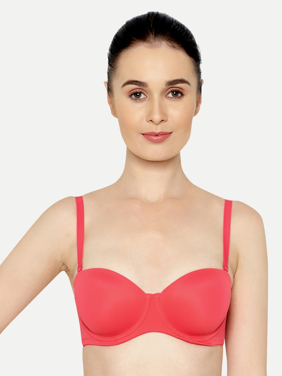 

Triumph T-Shirt Bra 77 Wired Padded Detachable Straps Seamless Everyday Bra, Pink