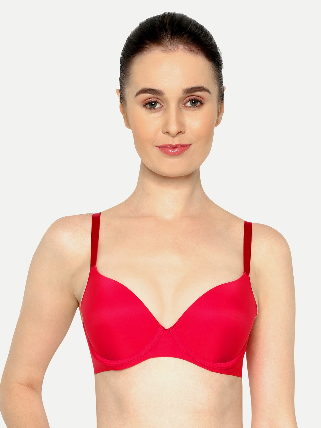 

Triumph Maximizer 154 Wired Comfortable Half Cup Body Make-up Push-Up Bra, Red