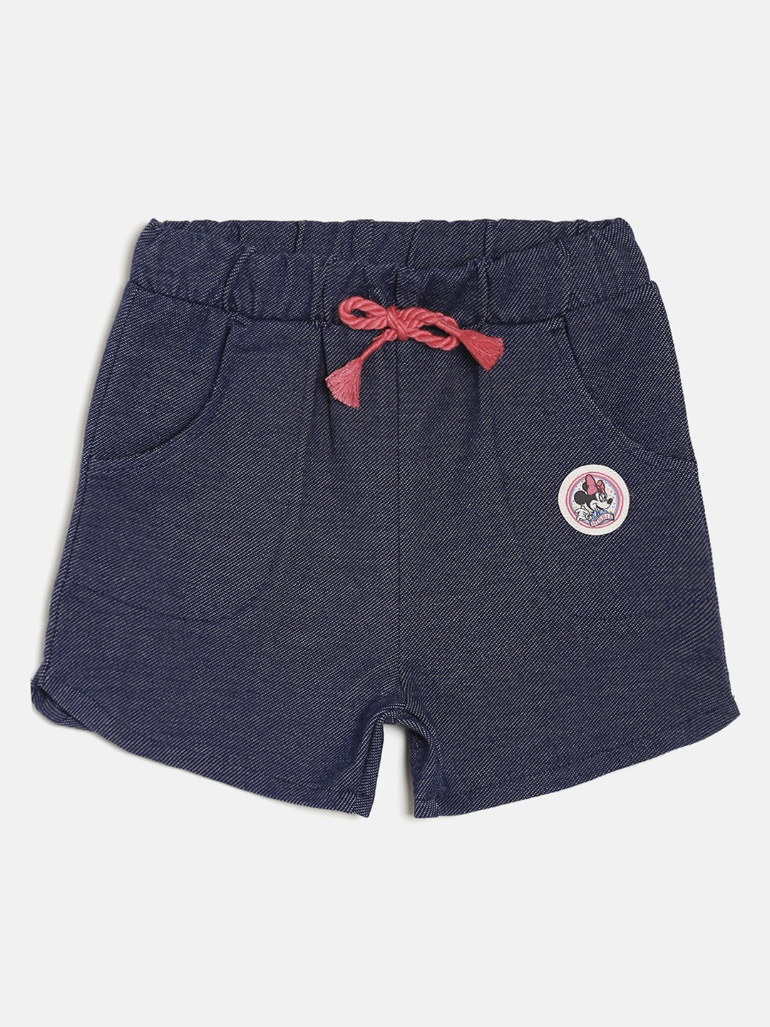 

MINI KLUB Girls Navy Blue Disney Solid Regular Fit Sports Shorts