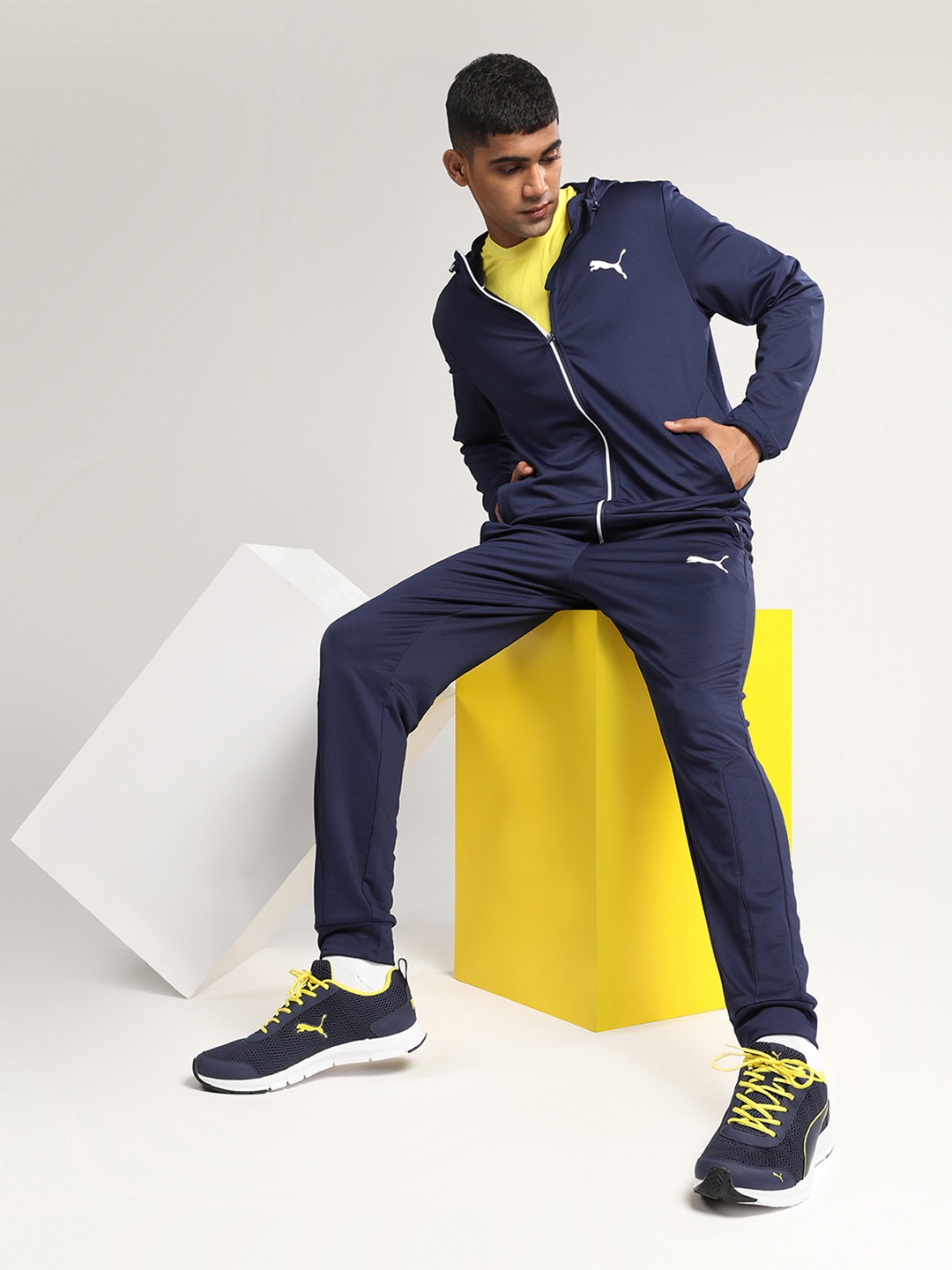 

Puma Men Navy Movemax IRapid Runner Running Shoes, Navy blue