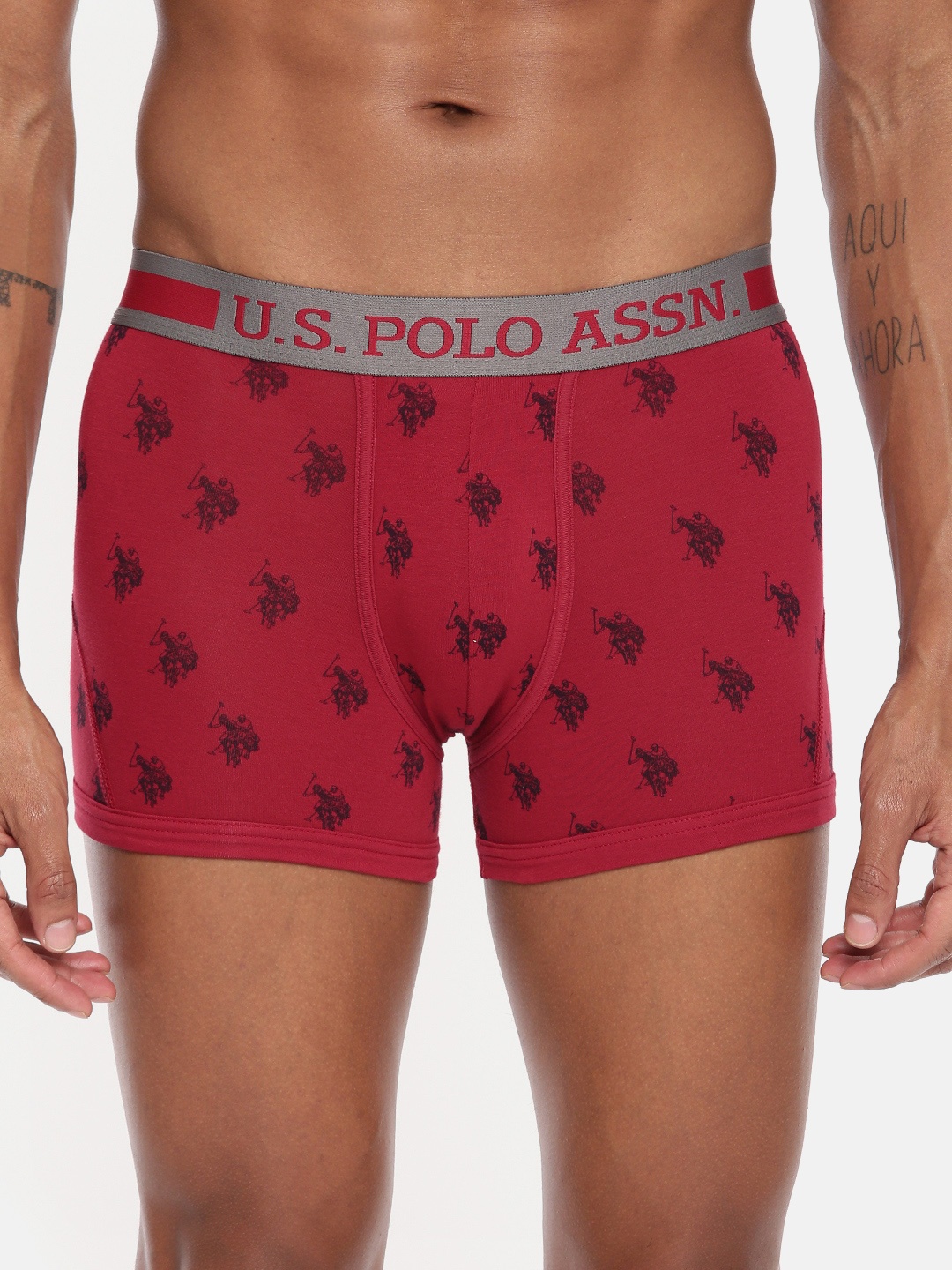 

U.S. Polo Assn. Men Red & Black Printed Trunk I112-125