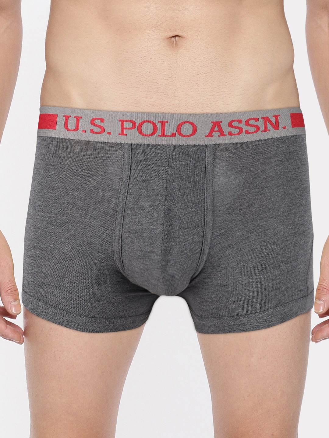 

U.S. Polo Assn. Men Charcoal Grey Solid Sports Trunk Z9I101-031-Pl-S