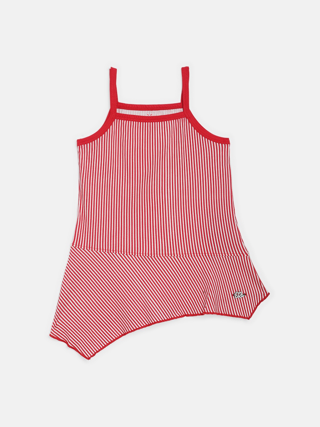 

ELLE Girls Red Striped Round Neck T-shirt