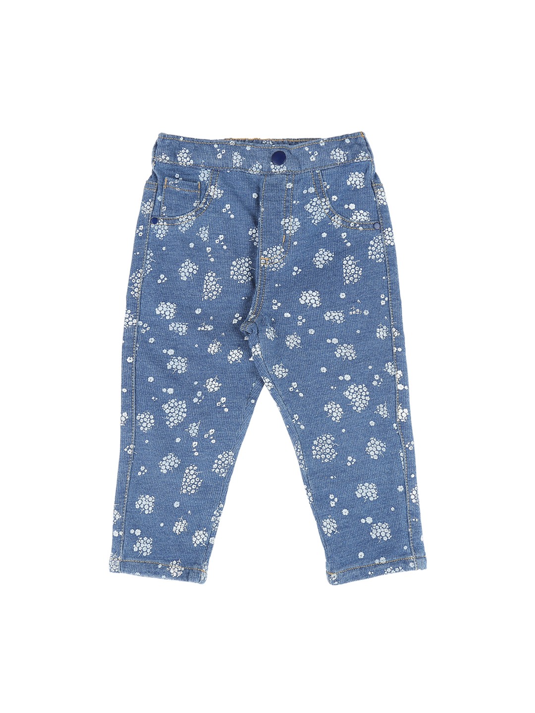 

Pantaloons Baby Girls Blue Regular Fit Mid-Rise Clean Look Jeans