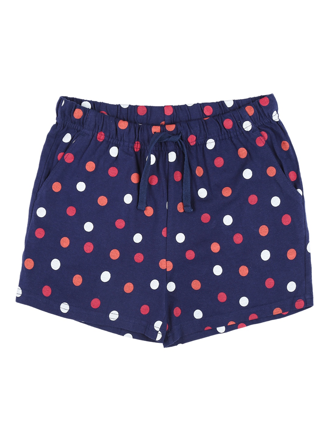 

Pantaloons Junior Girls Navy Blue Printed Regular Fit Hot Pants