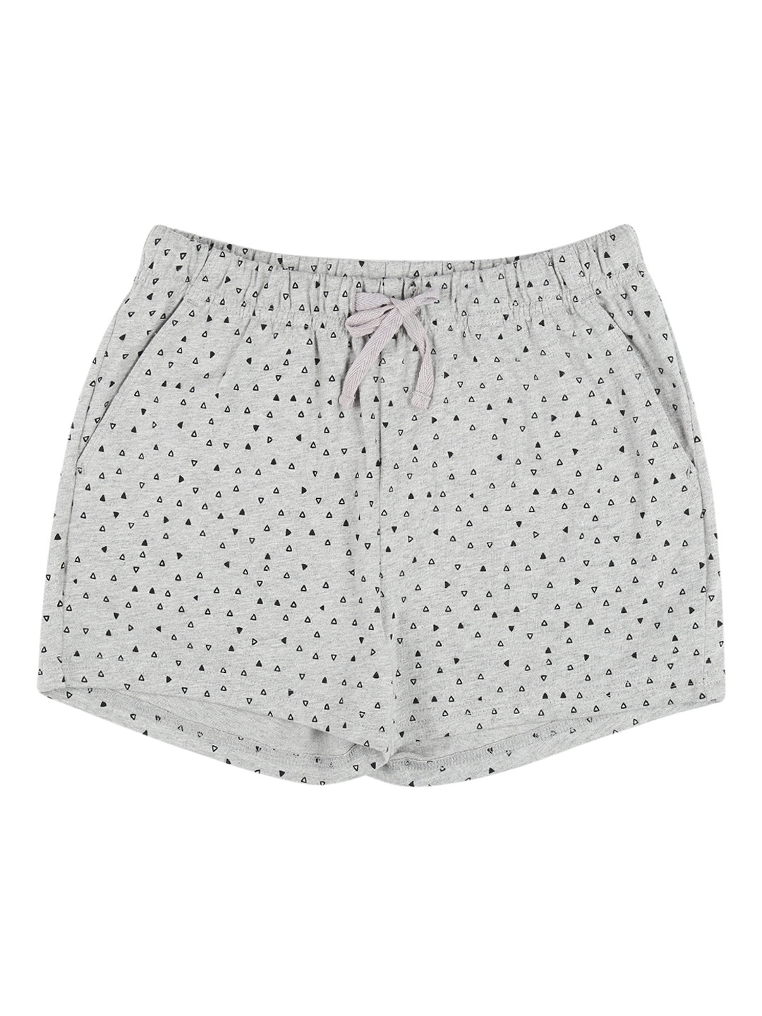 

Pantaloons Junior Girls Grey Printed Regular Fit Hot Pants