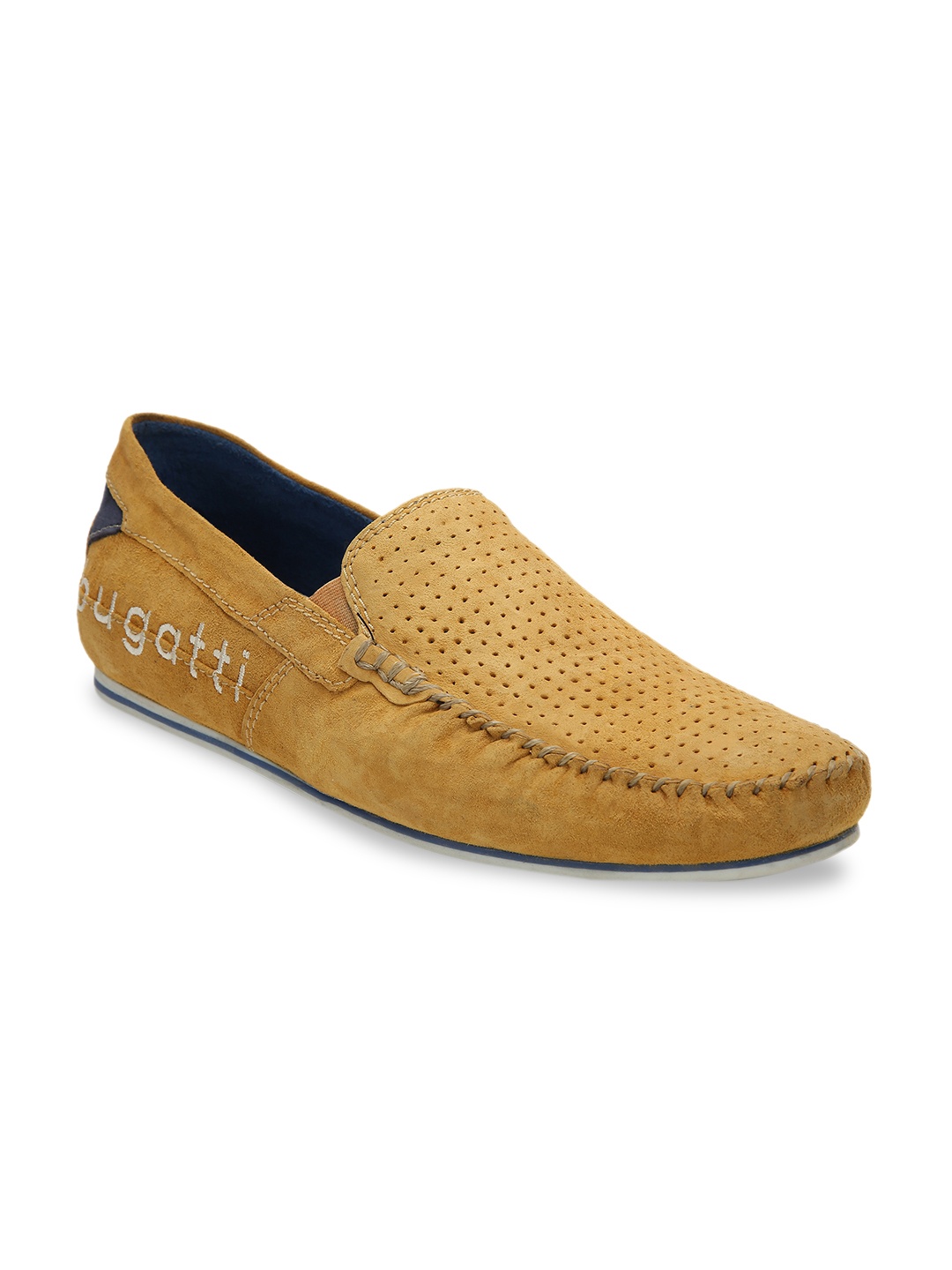 

Bugatti Men Yellow Leather Loafers