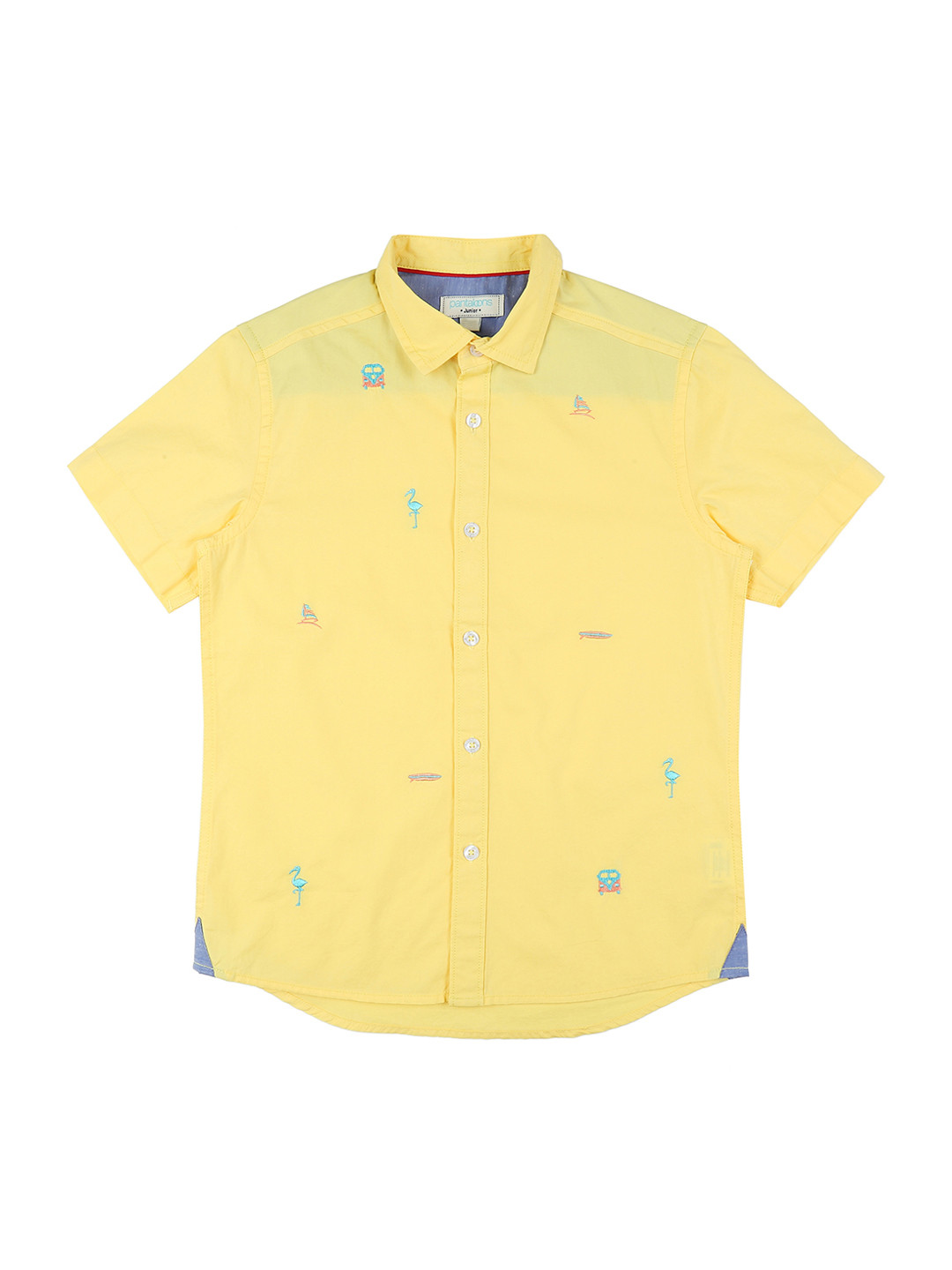 

Pantaloons Junior Boys Yellow Regular Fit Printed Casual Shirt