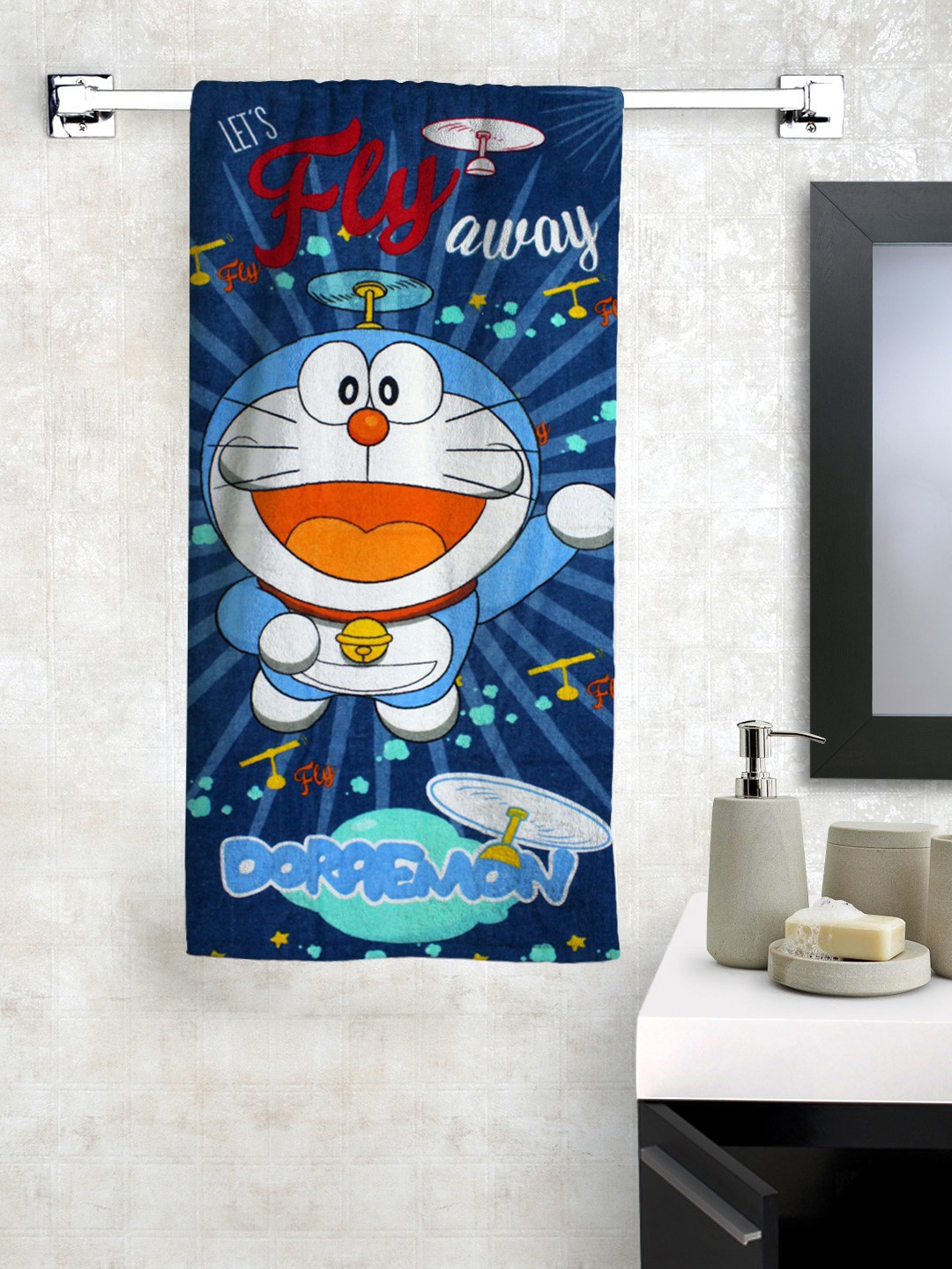 

Athom Trendz Kids Multicoloured Printed Cotton Bath Towel, Multi