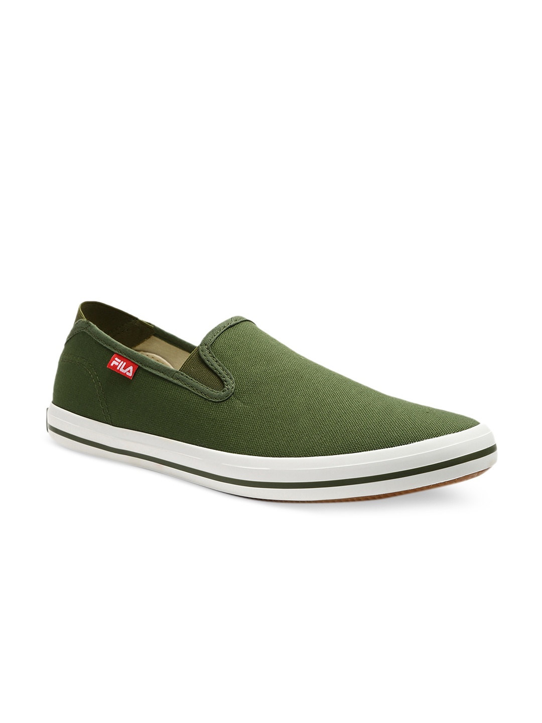 

FILA Unisex Olive Green Slip-On Sneakers