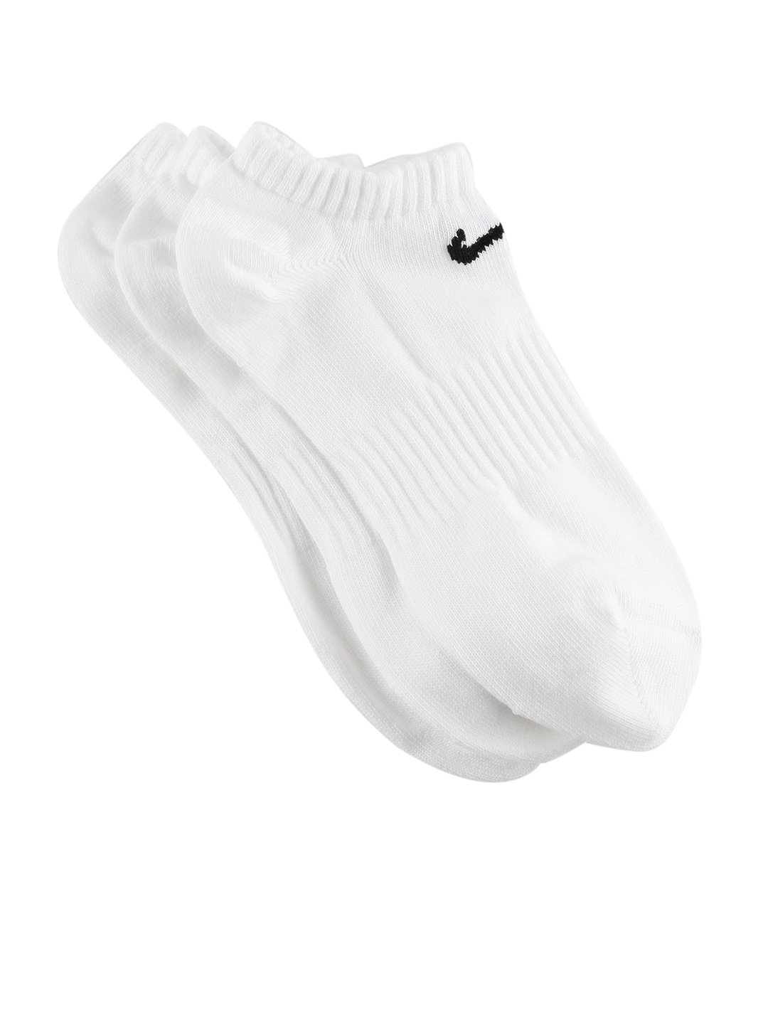 

Nike Unisex Pack of 3 Everyday Lightweight No-Show Ankle-Length Socks, White