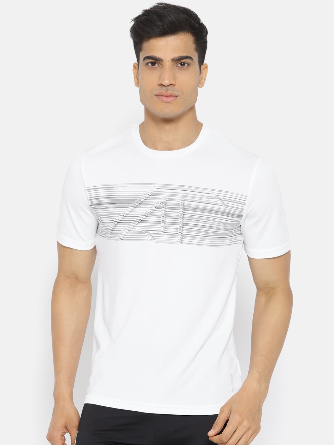 

Alcis Men White Printed Detail Round Neck T-shirt