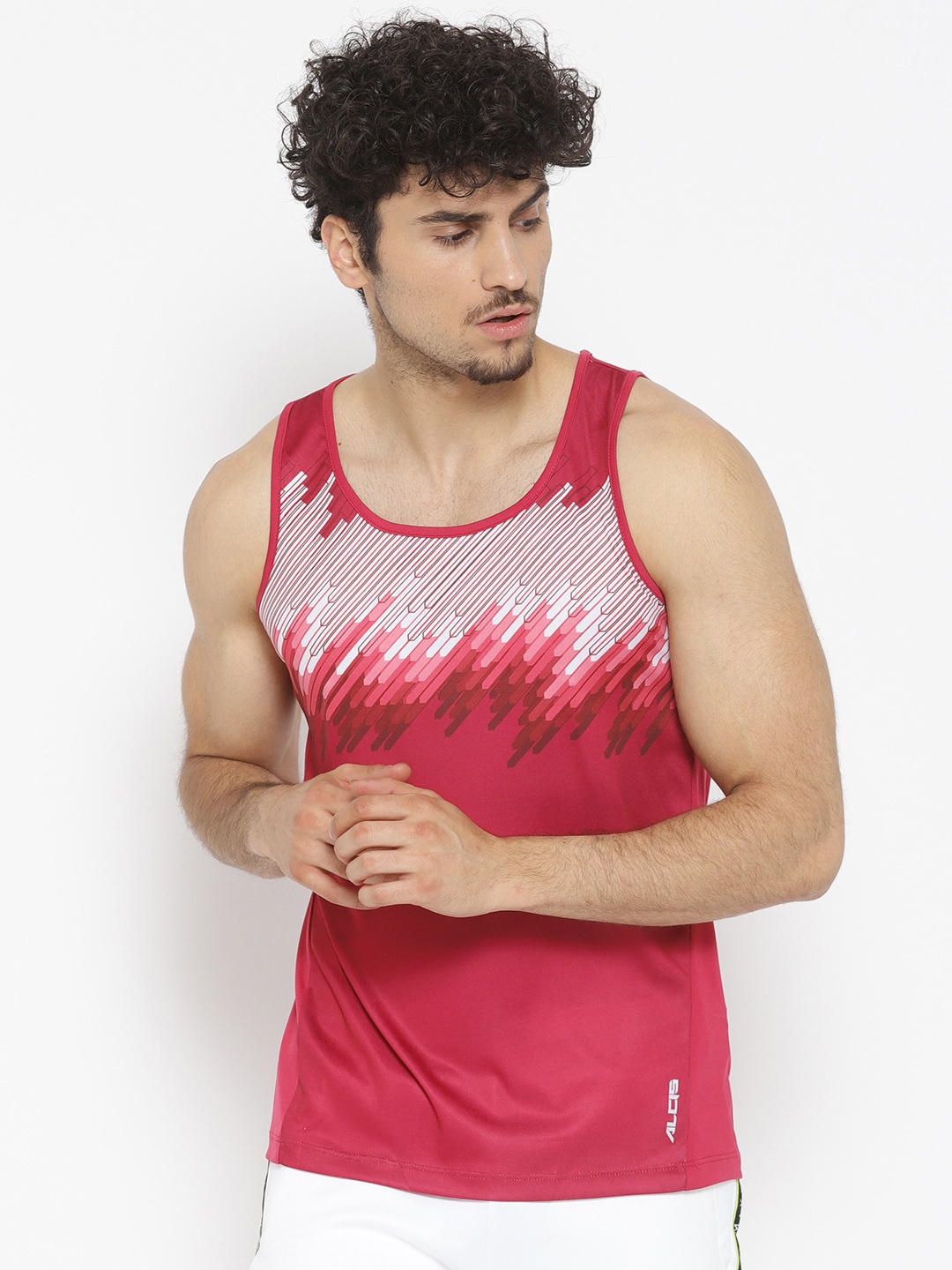 

Alcis Men Pink Printed Round Neck T-shirt