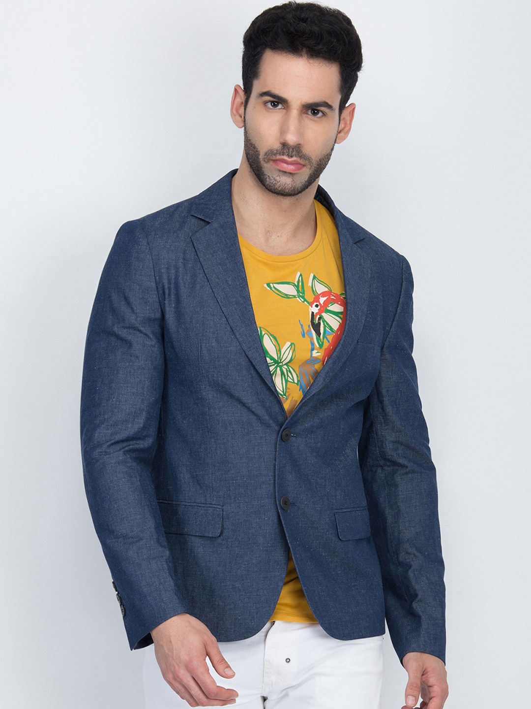 

Antony Morato Men Blue Solid Slim-Fit Single-Breasted Blazer