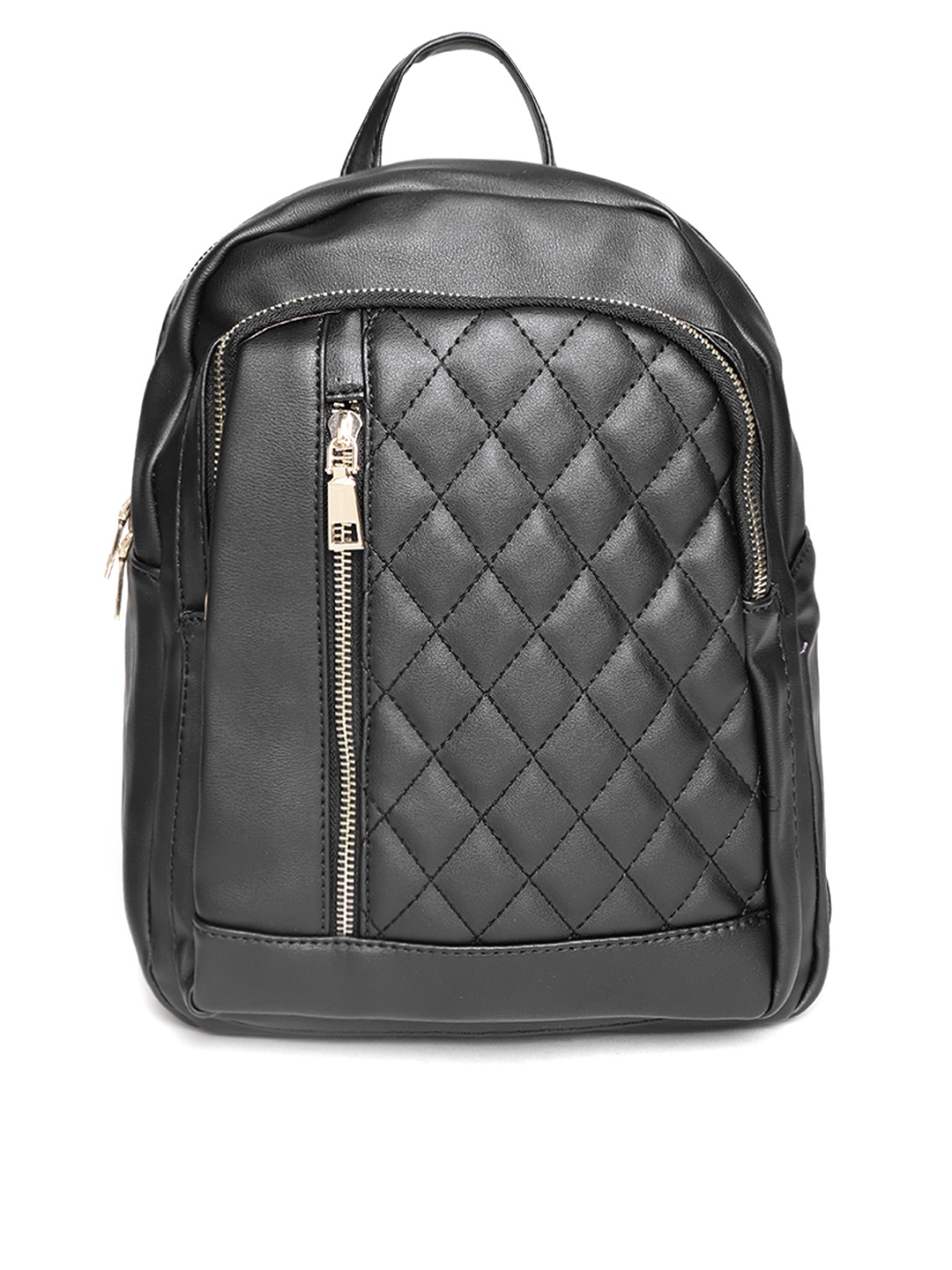 

DressBerry Women Black Quilted Backpack