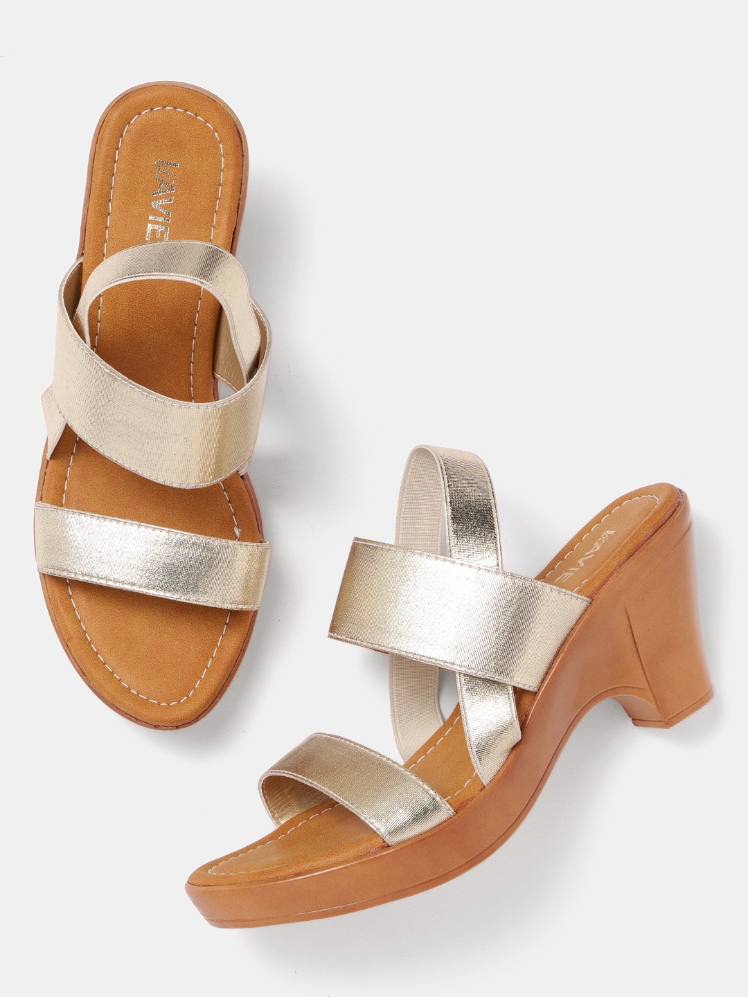 

Lavie Women Gold-Toned Solid Heels