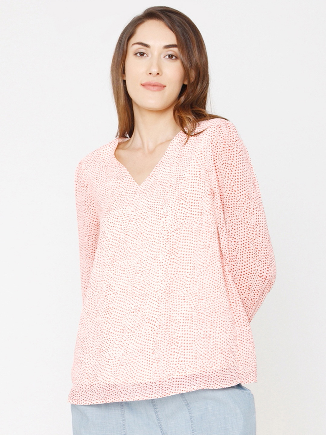 

Vero Moda Women Off-White Printed Top