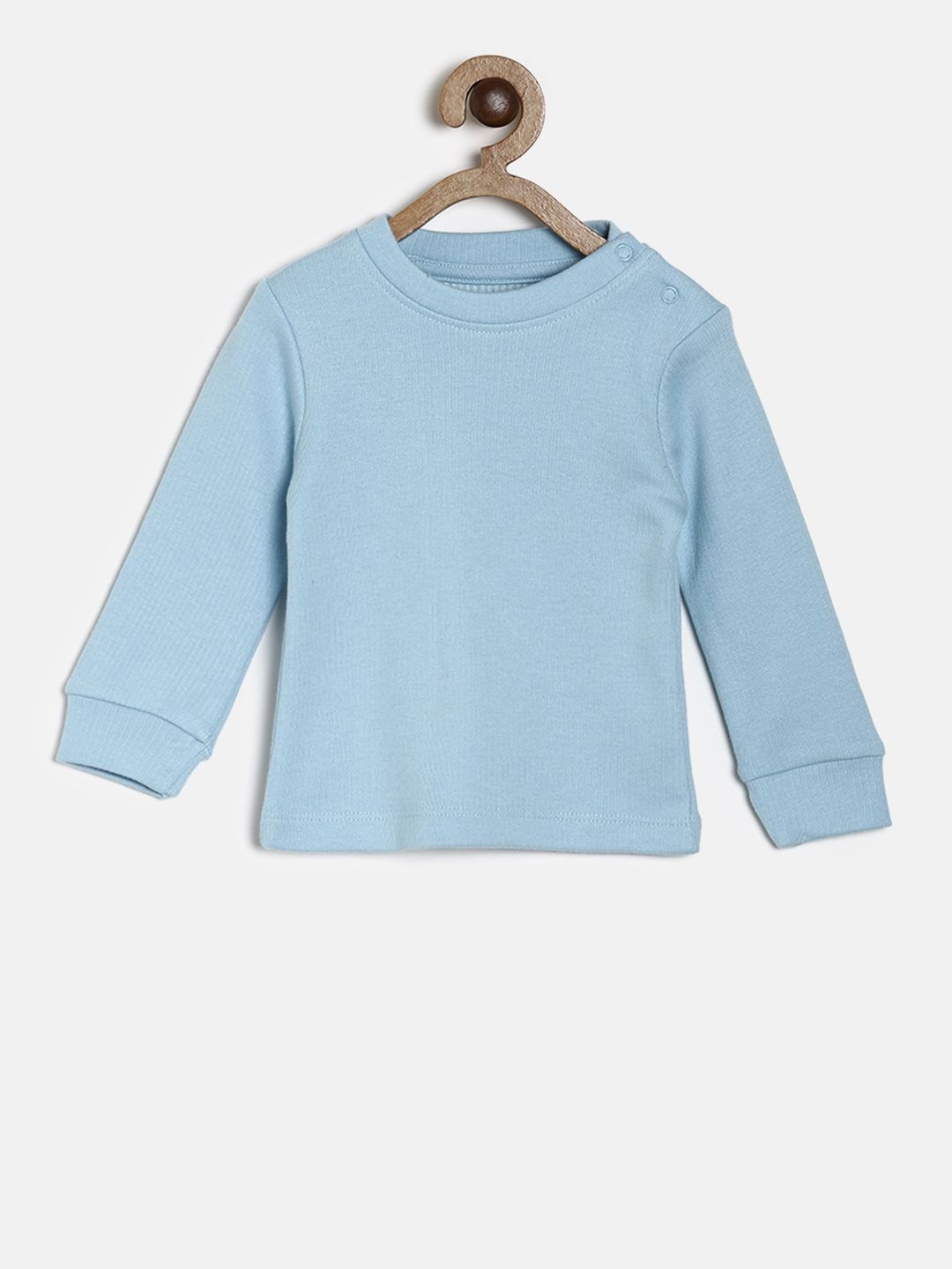 

MINI KLUB Boys Blue Solid Round Neck T-shirt