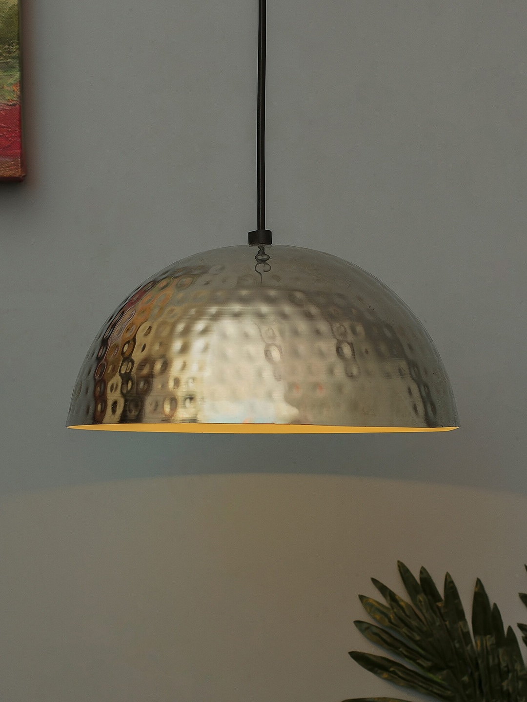 

Homesake Silver-Toned Solid Handcrafted Hanging Light