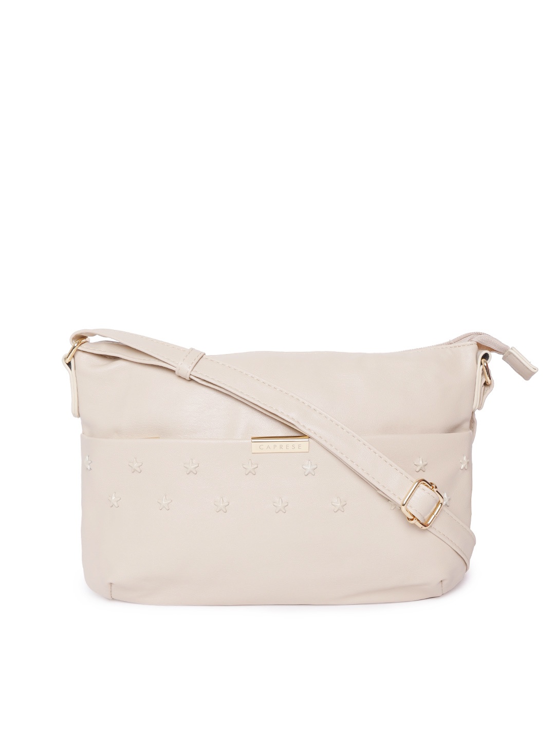 

Caprese Beige Solid Sling Bag