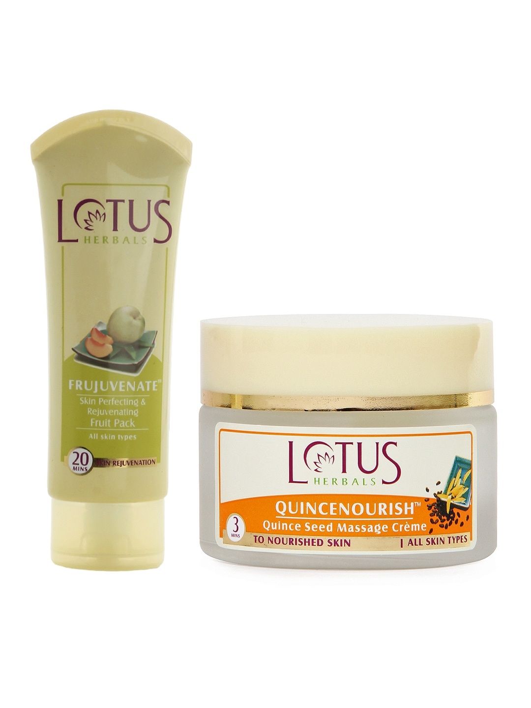 Lotus Herbals Sustainable Set Of Fruit Pack Massage Cream