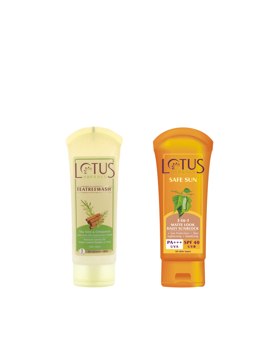 

Lotus Herbals Pack Of Sunscreen & Facewash, Orange