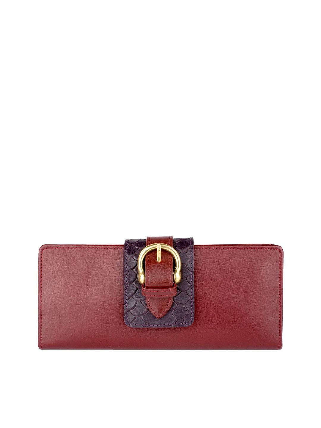 

Hidesign Women Red Solid Leather Two Fold Wallet