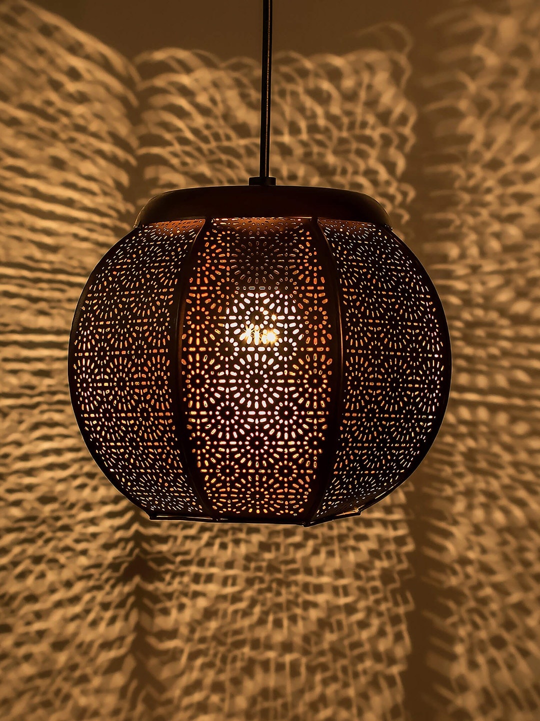 

Homesake Copper-Toned Textured Handcrafted Hanging Lantern