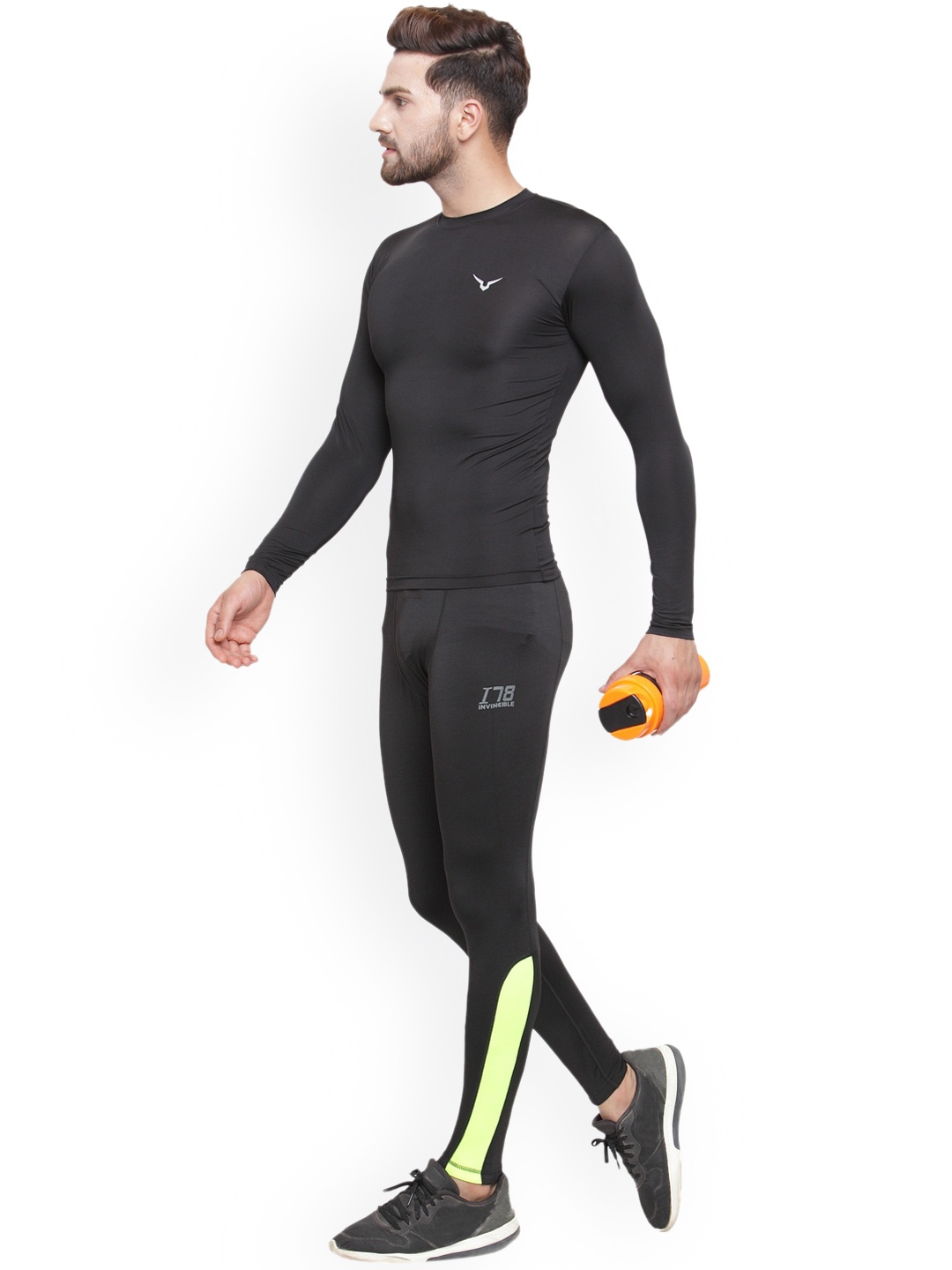 

Invincible Men Compress Base Layer Tee, Black