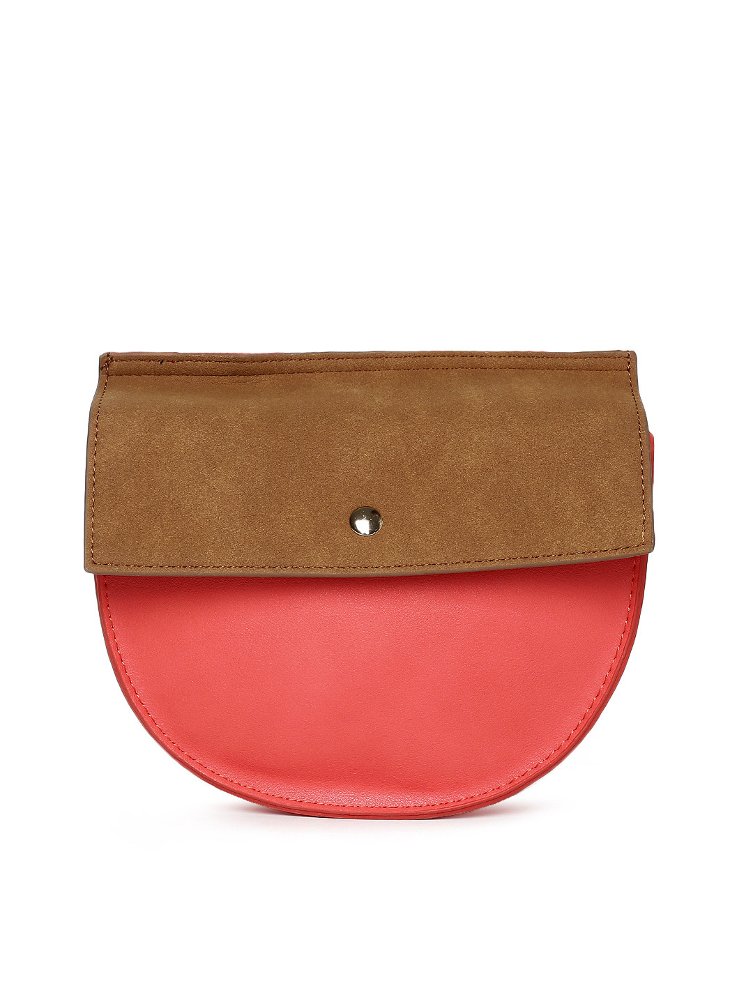 

Vero Moda Pink & Brown Colourblocked Sling Bag
