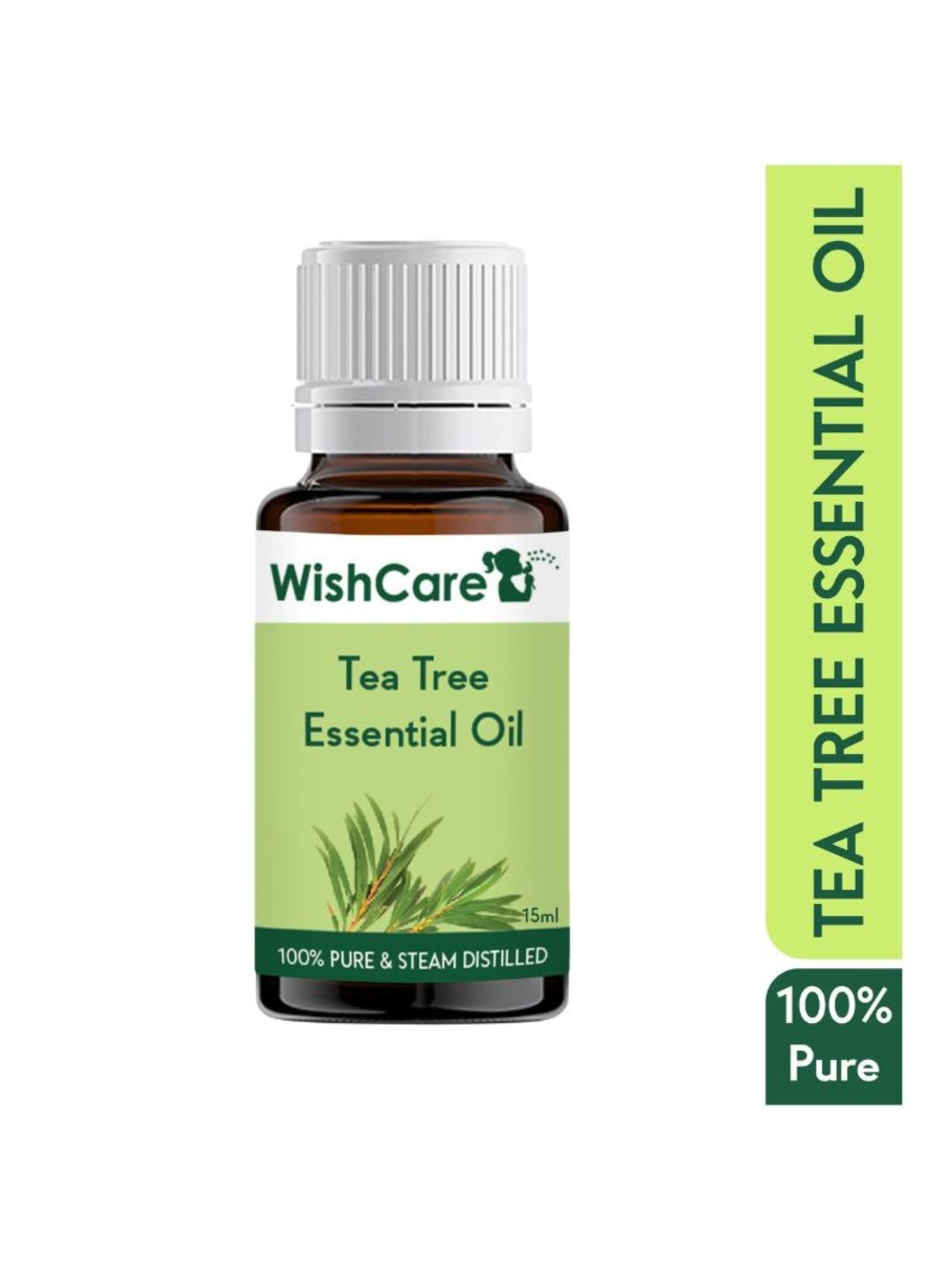 

WishCare Unisex Pure Tea Tree Essential Oil 15ml, Transparent