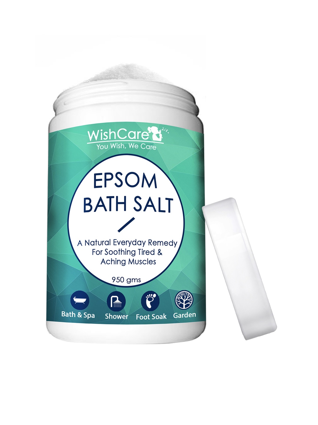 

WishCare Unisex Pure Epsom Bath Salt 950g, White