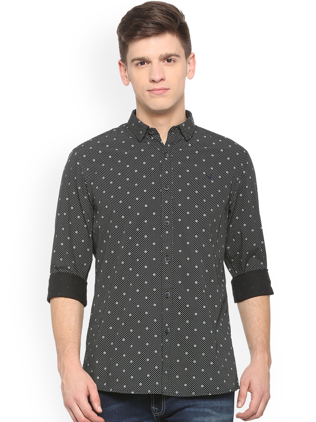 

Allen Solly Sport Men Black Regular Fit Printed Casual Shirt