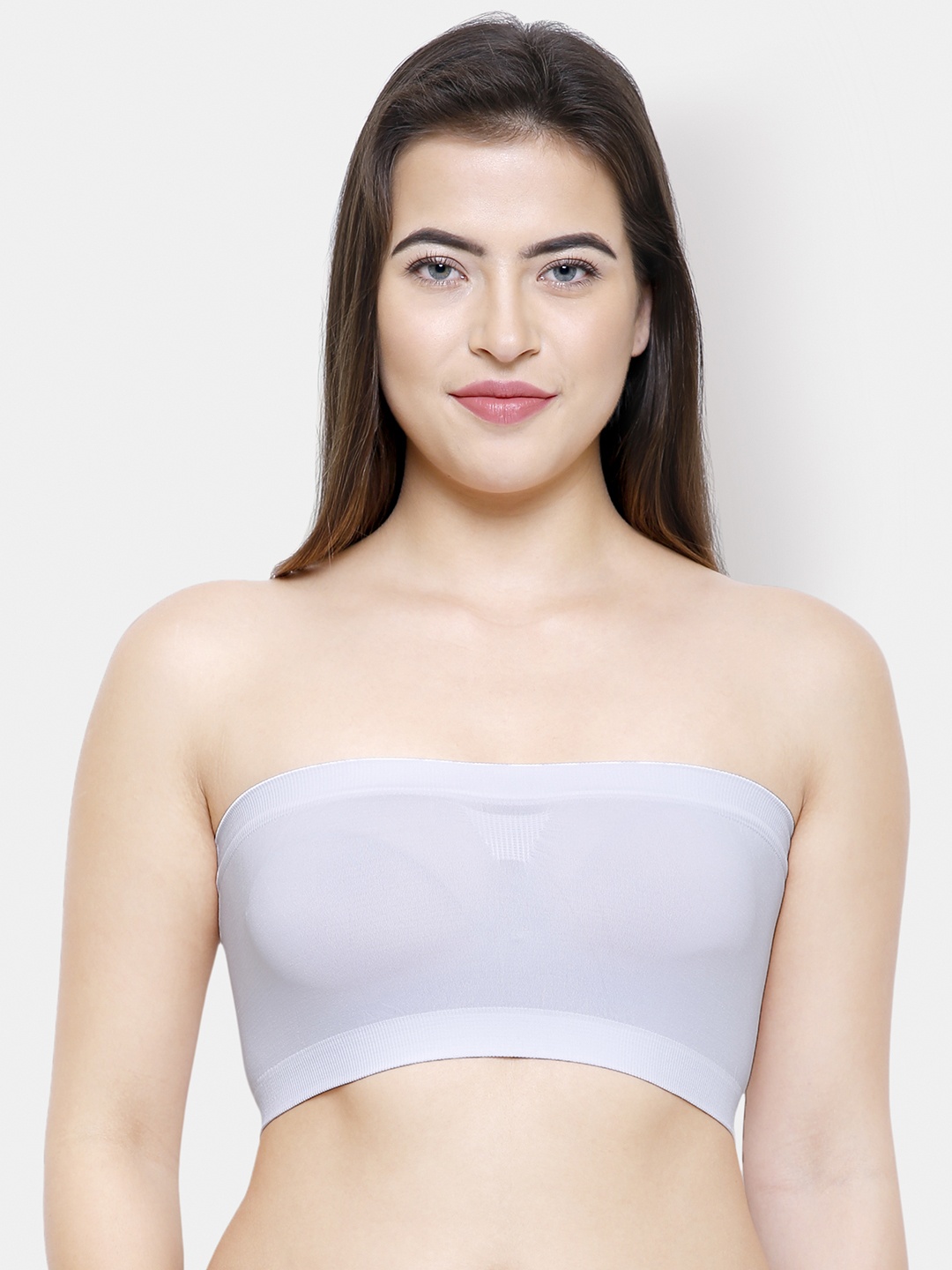 

FashionRack Blue Solid Non-Wired Lightly Padded Bandeau Bra 950White