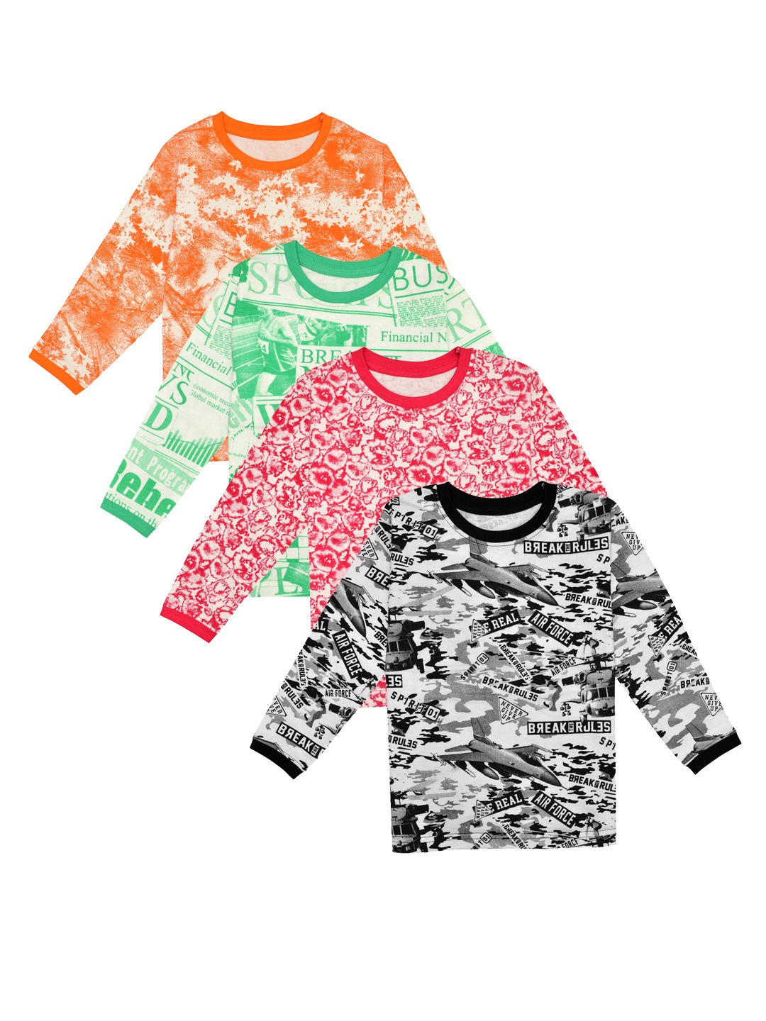 

Luke & Lilly Boys Pack Of 4 Multicoloured Round Neck T-shirt, Multi