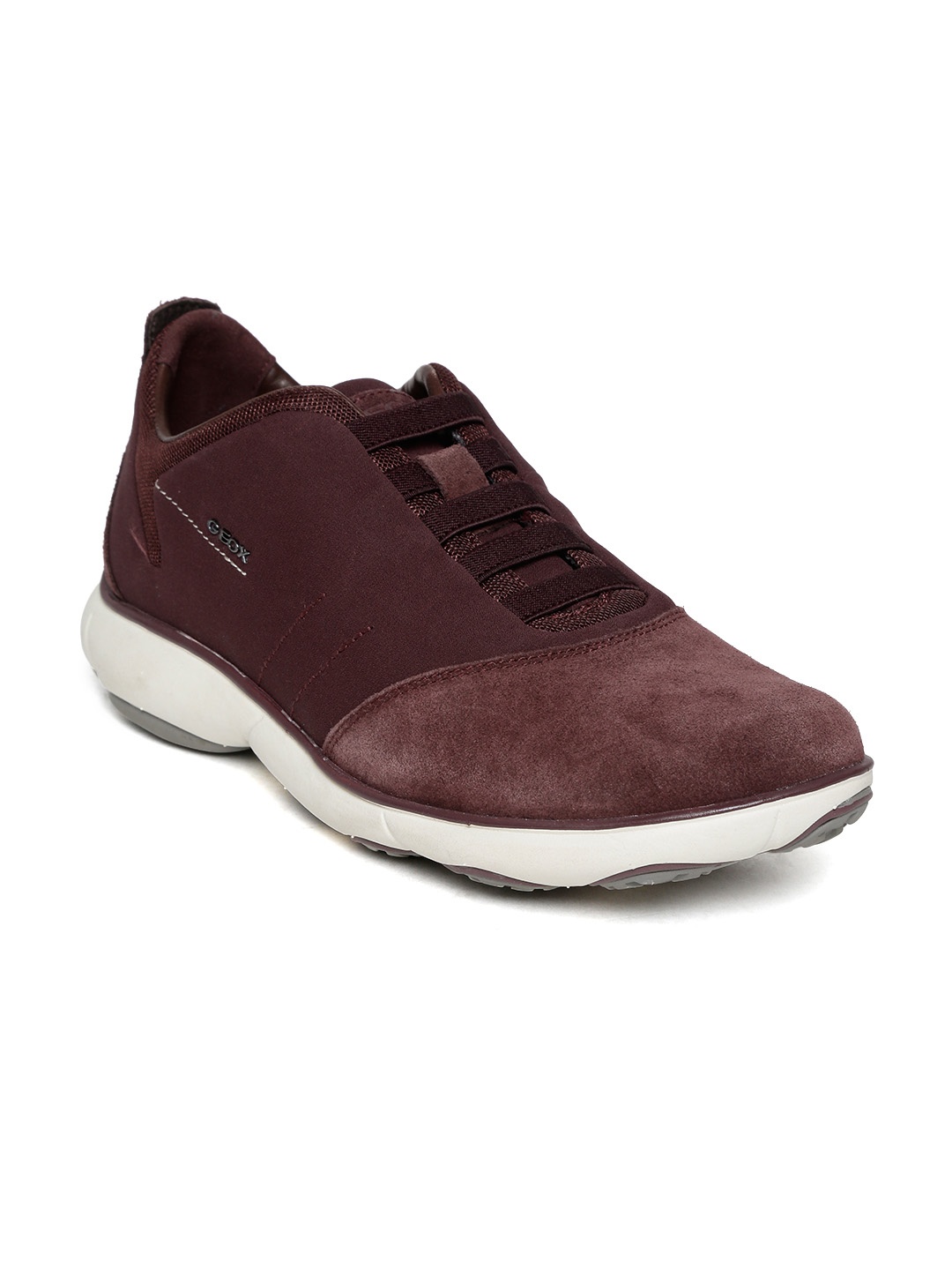 

Geox Men Burgundy Leather Slip-On Sneakers