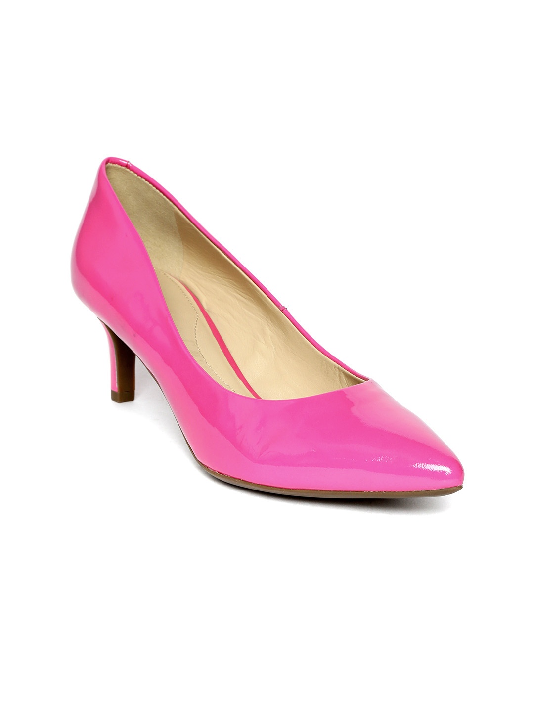 

Geox Women Pink Leather Solid Pumps