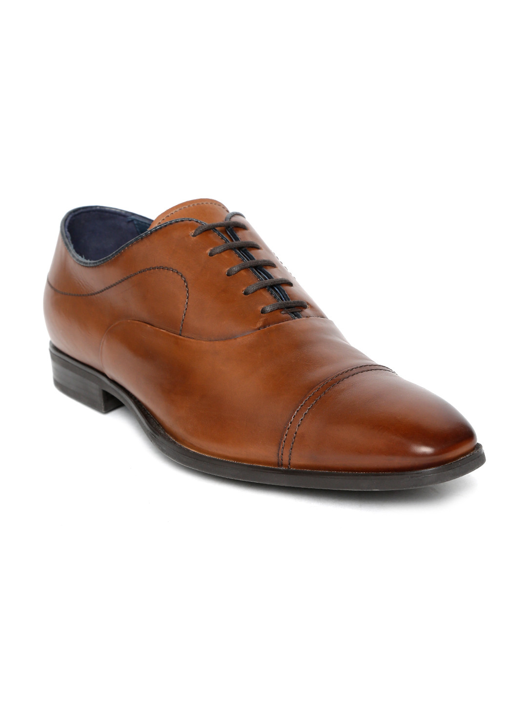 

Geox Men Brown Leather Formal Oxfords