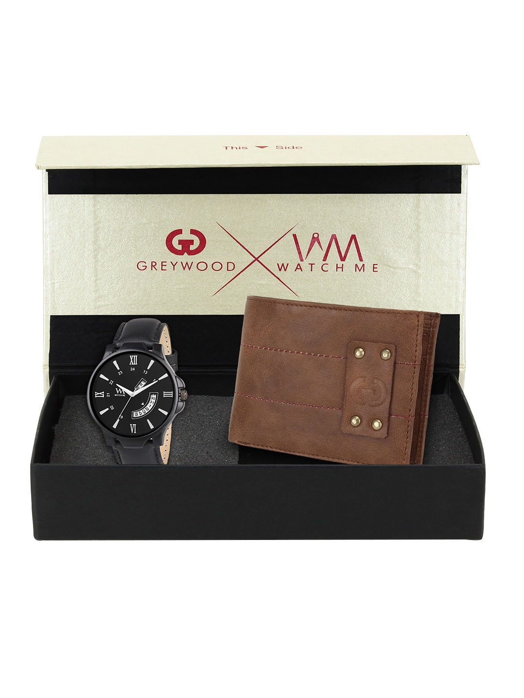 

Greywood Men Brown & Black Accessory Gift Set