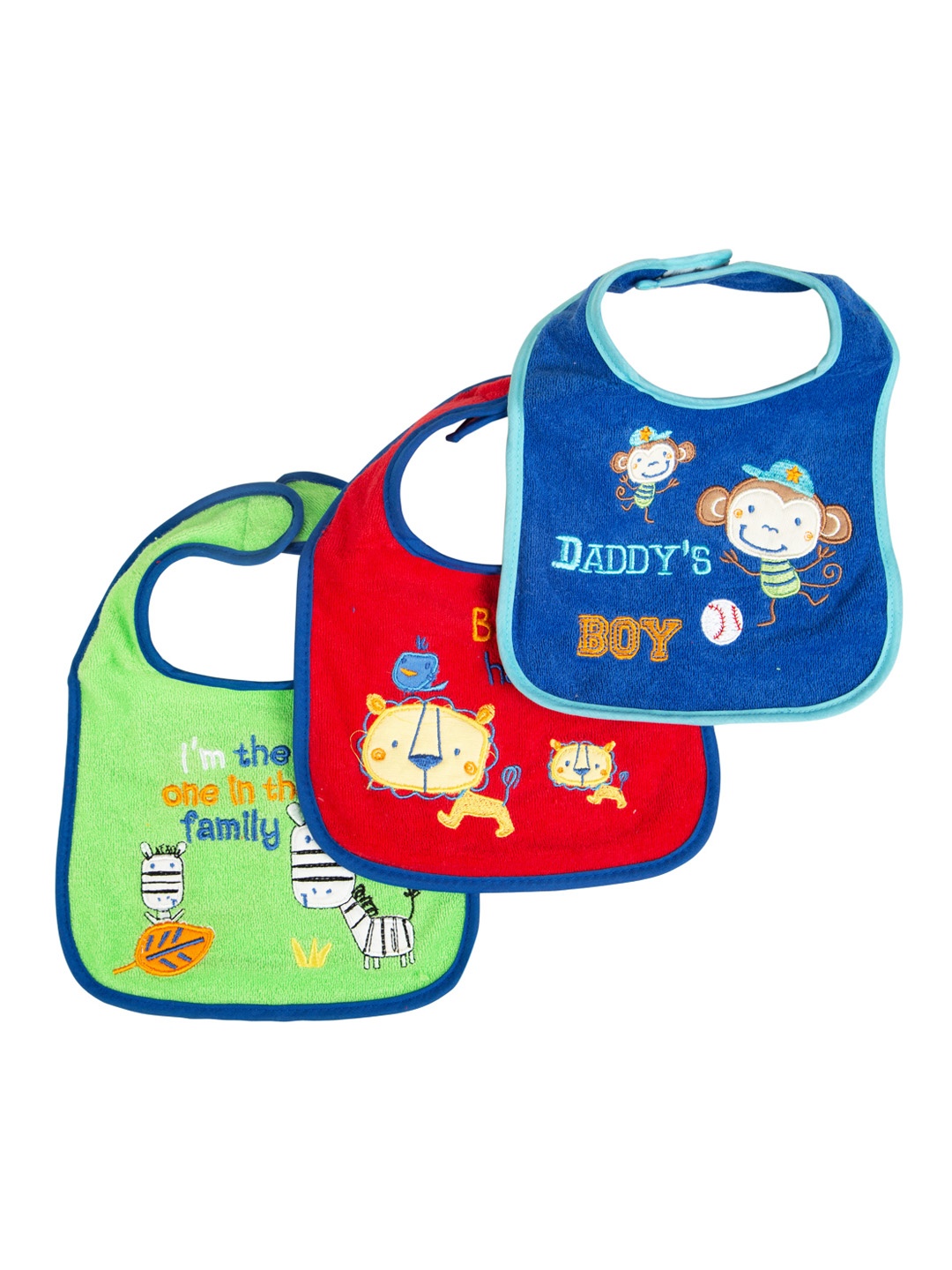 

Mee Mee Kids Pack of 3 Multicoloured Printed Bibs, Multi
