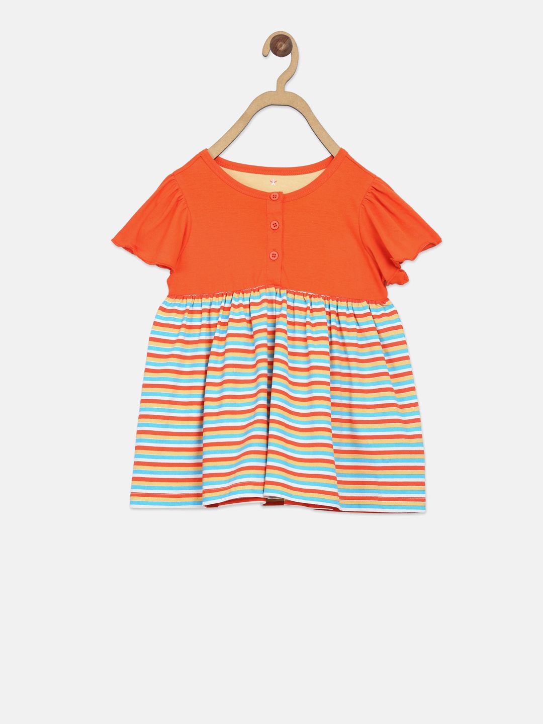 

ELLE Girls Multicoloured Striped Empire Top, Multi