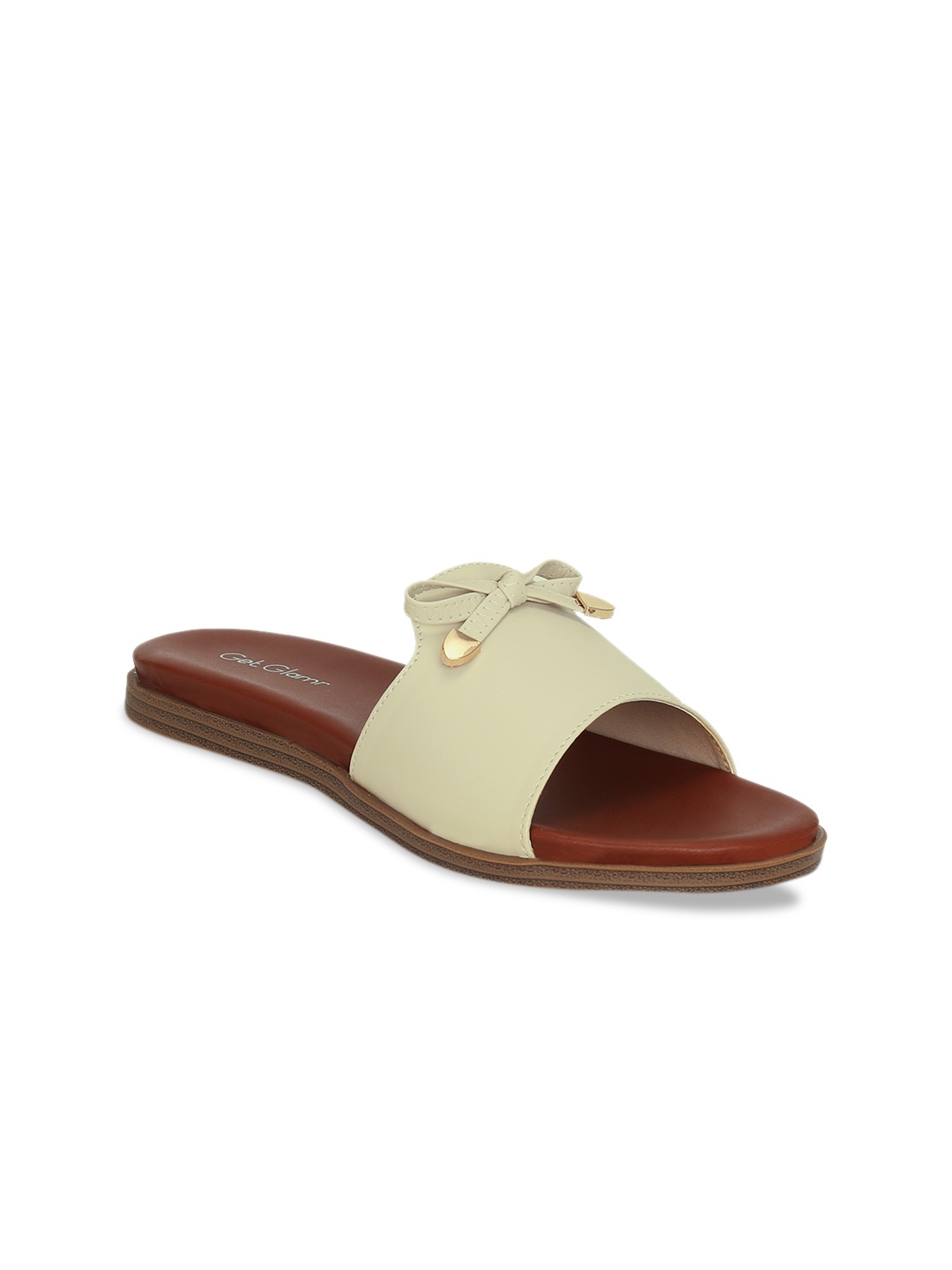 

Get Glamr Women Beige Solid Open Toe Flats