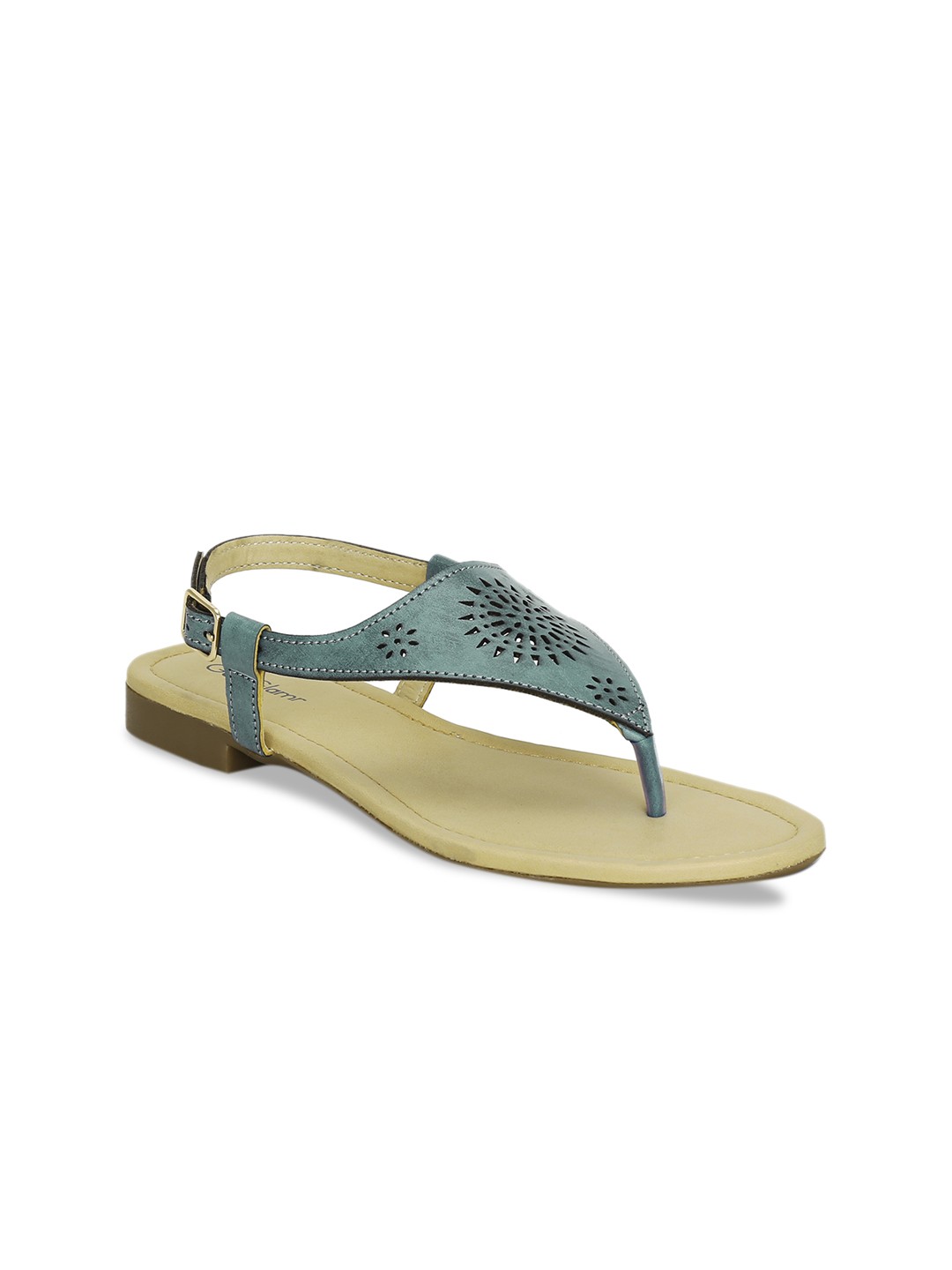

Get Glamr Women Blue Solid Open Toe Flats